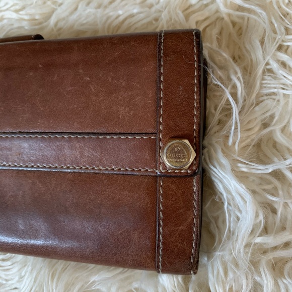 Brown leather Gucci wallet - Picture 5 of 10